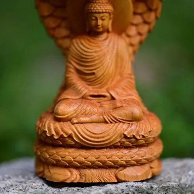 【LEESA】佛像擺件\禪意擺設\木雕\擺件\崖柏木\大日如來\坐禪釋迦摩尼\保平安
