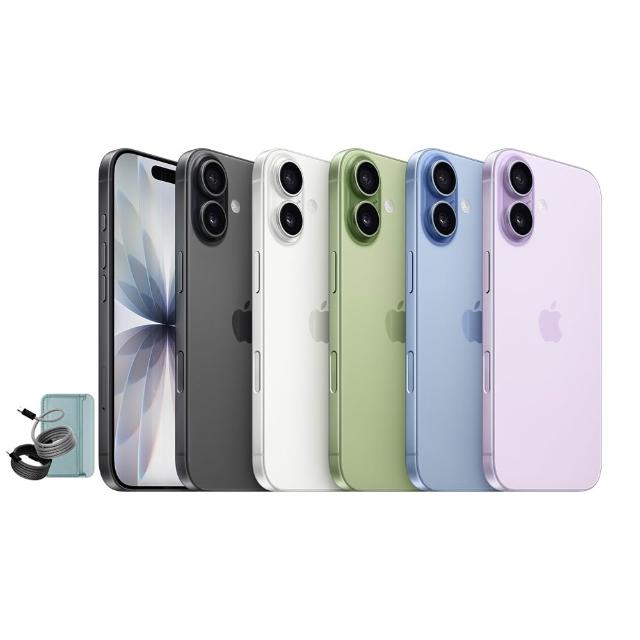 【Apple】iPhone 17(256G/6.3吋)(磁吸皮革支架+編織線組)