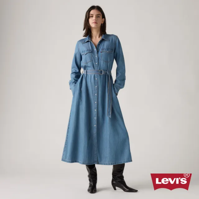 【LEVIS】牛仔洋裝 長版洋裝 春夏 洋裝 女生上衣 熱賣單品 004H3-0000