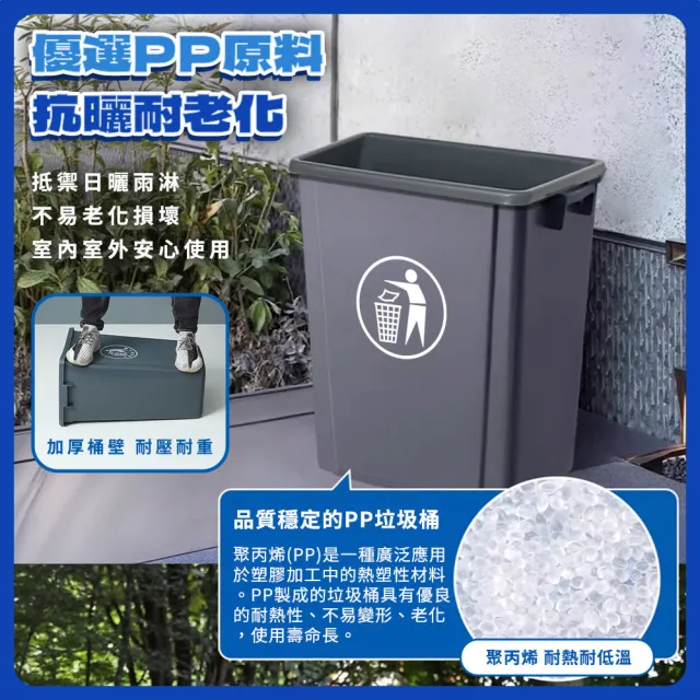 【Life工具】資源回收桶 垃圾筒 回收垃圾桶 大垃圾桶 商用垃圾桶 垃圾分類桶 廚餘垃圾桶(130-PTC60)