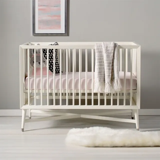 【LEVANA】New York 紐約五合一嬰兒床+高密度支撐棉床墊(嬰兒床/成長床/書桌床)