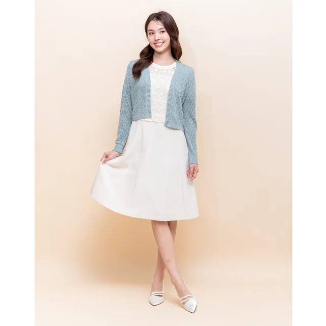 【perng yuh 芃諭名品】柔緻雅恬 蕾絲 仿兩件式 洋裝(2025 AW Collection｜4C秋冬新品上市)