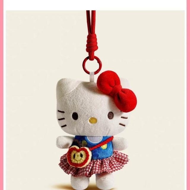 【小日子選物】HELLO KITTY包包掛件毛絨公仔鑰匙扣書包掛飾玩偶