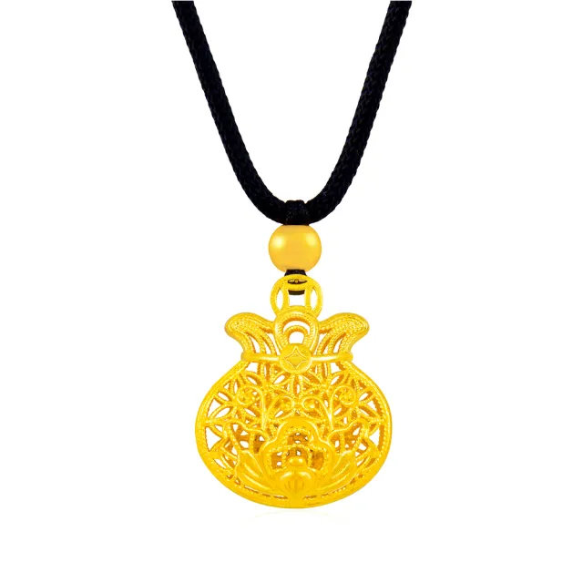 【Just Gold 鎮金店】雋藏 袋福金來 黃金吊墜(附繩)
