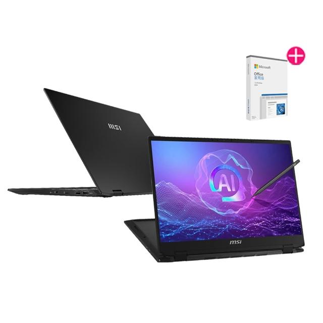 Office 2024★【MSI 微星】16吋 Ryzen AI 9 365 翻轉觸控筆電(Summit A16 AI+/32G/1T/W11P/A3HMTG-017TW)
