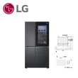 【LG 樂金】58H快配653公升InstaView☆敲敲看門中門冰箱 夜墨黑(GL-QL62MB)