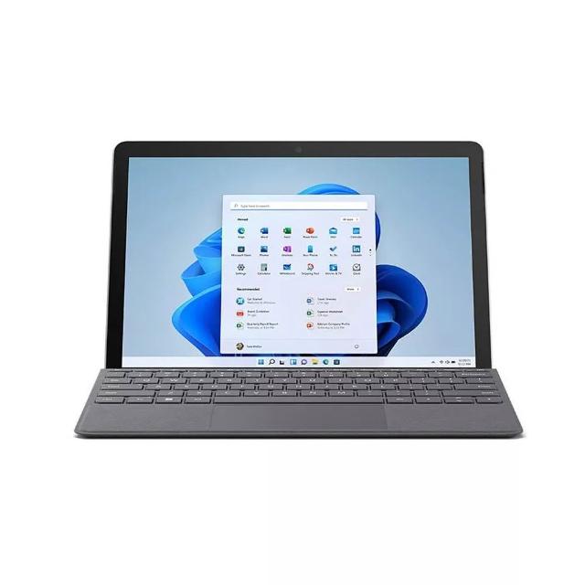 微軟 Surface Go 3 10吋 2-in-1 平板電腦，搭載 Intel 處理器、4GB 記憶體與 64GB SSD 儲存，執行 Windows 11 作業系統。支援觸控螢幕設計，銀色輕薄機身，適合商務與娛樂使用。配件包含中性包裝盒、平板與充電器，提供 180 天保固，高效能與便攜性兼具的最佳選擇。