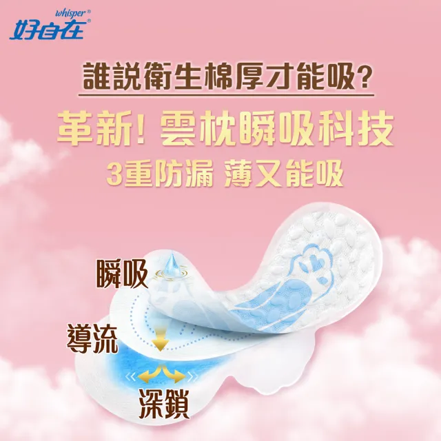 【好自在 新品上市】*Air-Dry 雲枕瞬吸/草本健康衛生棉(24cm 40片/28cm 40片/32cm 32片)x2包-生活超市嚴選