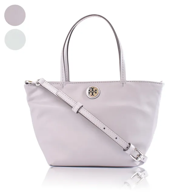 【TORY BURCH】金屬標尼龍手提/斜背二用水餃包-迷你款(新款任選)(其他規格)