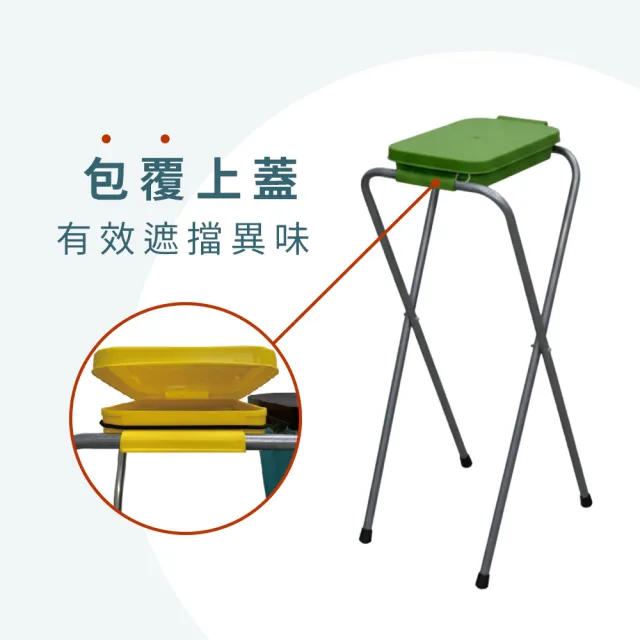 【撥撥的架子】三分類架 垃圾袋支撐架 露營烤肉垃圾分類架 環保垃圾桶 戶外垃圾架(折疊式分類回收架)