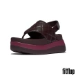 【FitFlop】F-MODE 菱格紋厚底後帶夾腳涼鞋-女(三色)