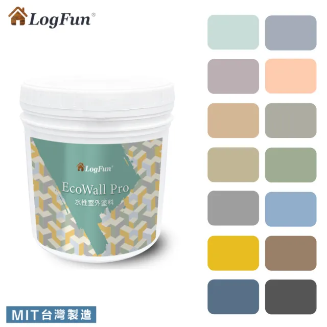 【樂客】水性室外塗料1.2kg(戶外磁磚牆壁翻新、防水底漆、外牆防水漆、防水漆)