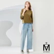 【MYVEGA 麥雪爾】MA水鑽小熊LOGO彈性上衣-芥末綠(復古T/)