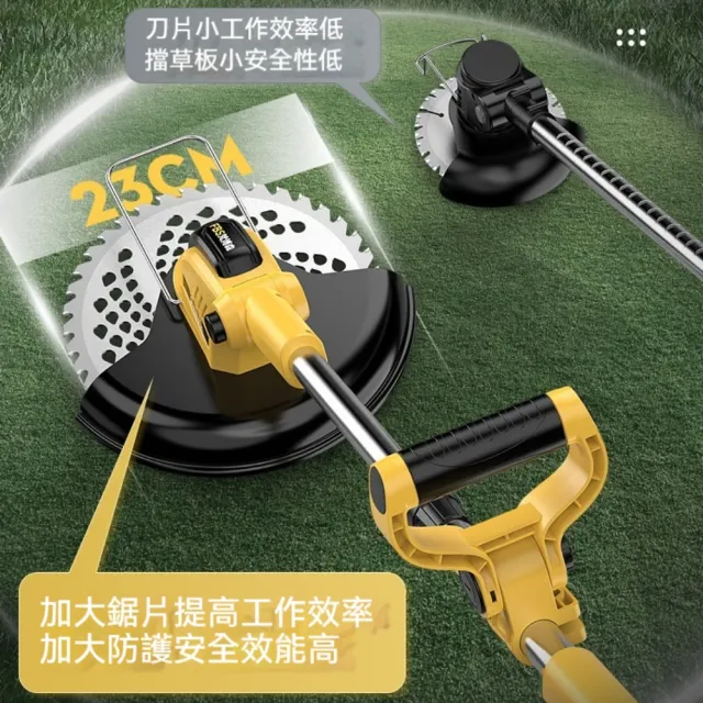 【ZHIPU 芝浦】小型鋰電綠籬修剪機無刷綠籬機電動割草機草坪修剪機打草機(全銅電機強勁切割伸縮加長桿)