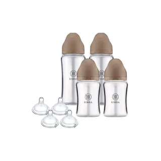 【Simba 小獅王辛巴官方直營】蘊蜜質金玻璃新生旗艦組