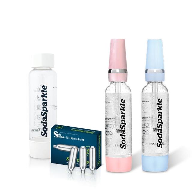 【SodaSparkle】澳洲SodaSparkle隨行氣泡水機10入鋼瓶+氣泡瓶機(中秋烤肉露營、上班、健身、居家良品)