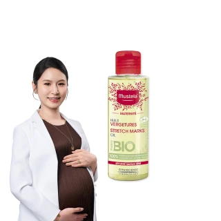 【Mustela 慕之恬廊】慕之孕 孕膚油 105ml(無香 有機 歐盟ECOCERT+法國BIO認證 中川秀美愛用推薦)