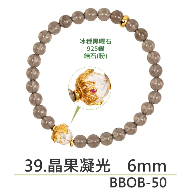 【正佳珠寶】能量守護系列 頂級鎮煞黑曜 淨化白水晶 黑曜石白水晶能量手珠