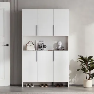 【hoi! 好好生活】Linsy現代簡約百變上下三門玄關櫃0.8M 白色 AK2O