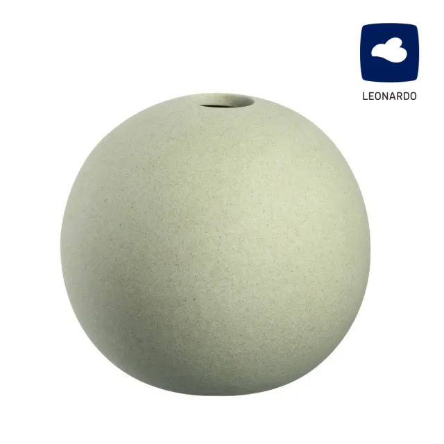 【LEONARDO 里歐】BOLLA 春綠圓陶瓷花瓶 9cm(居家擺飾/桌上花瓶/插花/園藝)