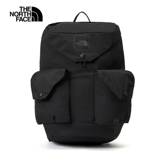 The North Face 官方旗艦】北面男女款黑色大容量休閒後背包｜8EERJK3