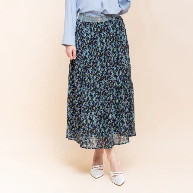 【perng yuh 芃諭名品】*花徑蒔日 印花雪紡 長裙(2025 AW Collection|4C秋冬新品上市)