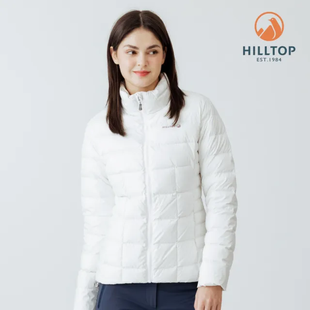 【Hilltop 山頂鳥】超潑水石墨烯蓄熱羽絨短大衣外套  女款 白｜PF22XF33ECB0(可銜接GORE-TEX外件)