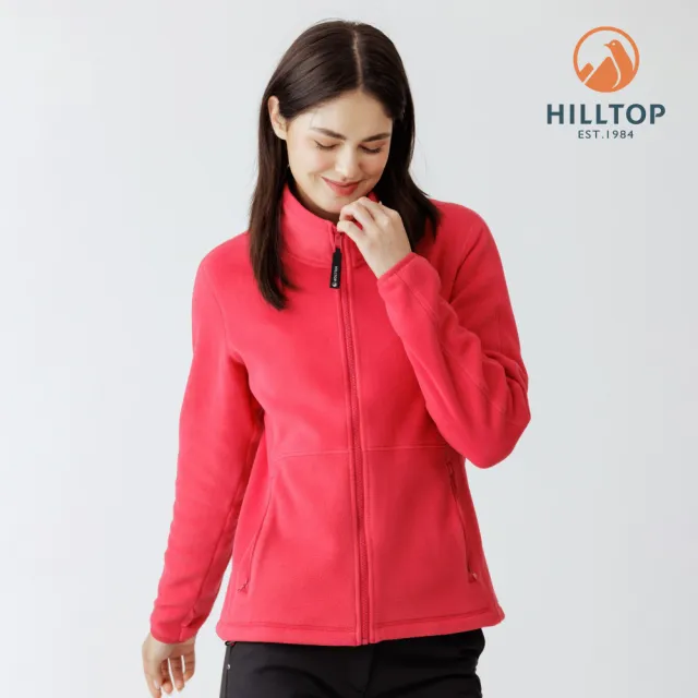 【Hilltop 山頂鳥】POLARTEC吸濕快乾保暖刷毛外套 女款 紅|PH22XF29ECH0(可銜接GORE-TEX外件)