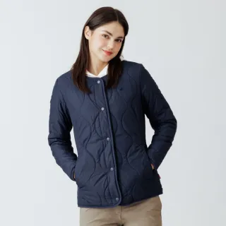 【Hilltop 山頂鳥】THERMOLITE科技保暖棉超潑水鋪棉無領夾克外套 女款 深藍｜PH24XFK4ECE0