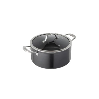 【瑞康屋 Kuhn Rikon】鈦合金鍛造不沾鍋24CM深湯鍋5L(來自瑞士第一品牌)