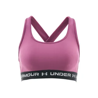 【UNDER ARMOUR】UA 女 Crossback 中衝擊運動內衣_1361034-661(紅紫色)