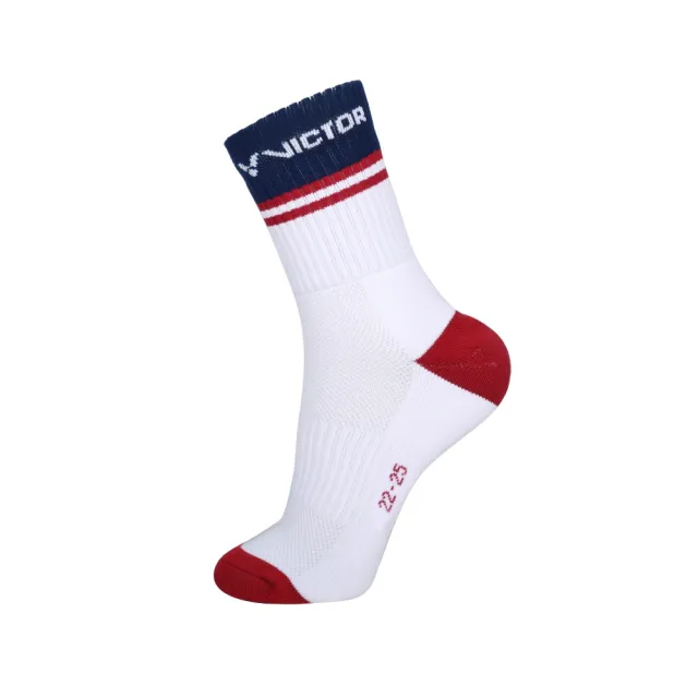 【VICTOR 勝利體育】VICTOR羽球俱樂部系列高筒運動襪(C-5157VBC/C-5158VBC A/B 漂白/信標藍)