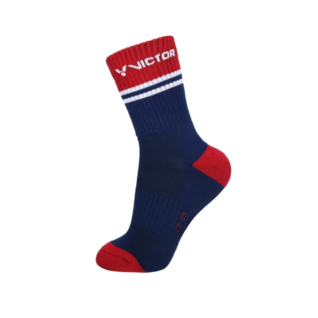 【VICTOR 勝利體育】VICTOR羽球俱樂部系列高筒運動襪(C-5157VBC/C-5158VBC A/B 漂白/信標藍)