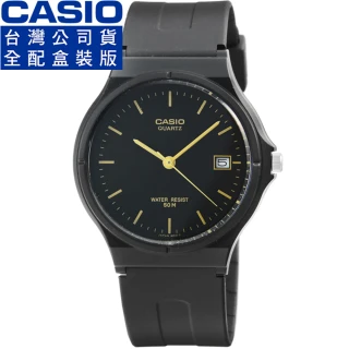 【CASIO】卡西歐薄型日誌石英錶-黑(MW-59-1E 原廠錶盒精裝版)