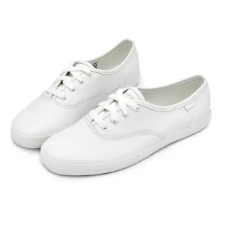 【Keds】CHAMPION 全新升級輕奢柔軟皮革休閒小白鞋-白(9234W112224)