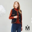 【MYVEGA 麥雪爾】MA英國老奶奶風粗針織背心外套-黑(日系/針織外套/保暖外套/大衣/背心)