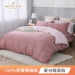 【HOYACASA】100%抗菌天絲兩用被床包組-多款任選(雙人/加大均一價 涼被/冷氣毯)