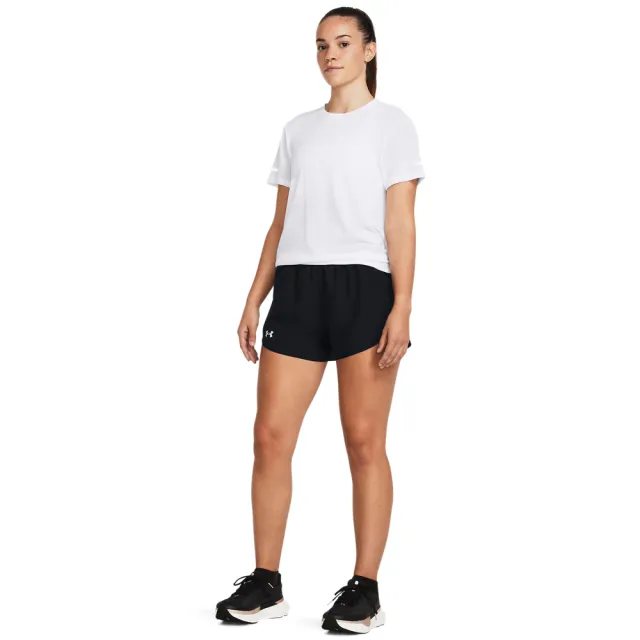 【UNDER ARMOUR】UA 女 Fly By 3吋短褲_1382438-001(黑色)
