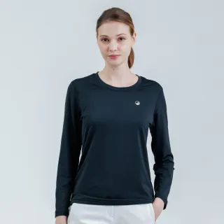 【Hilltop 山頂鳥】ZISOFIT POLYGIENE抗菌吸濕快乾保暖彈性長袖圓領衛生衣 厚款 女款 黑｜PH56XF97ECA0