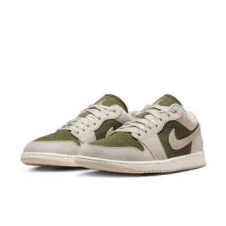 【NIKE 耐吉】Nike Air Jordan 1 Low SE Medium Olive Sail 米白綠 休閒鞋 男鞋 HV4089-201