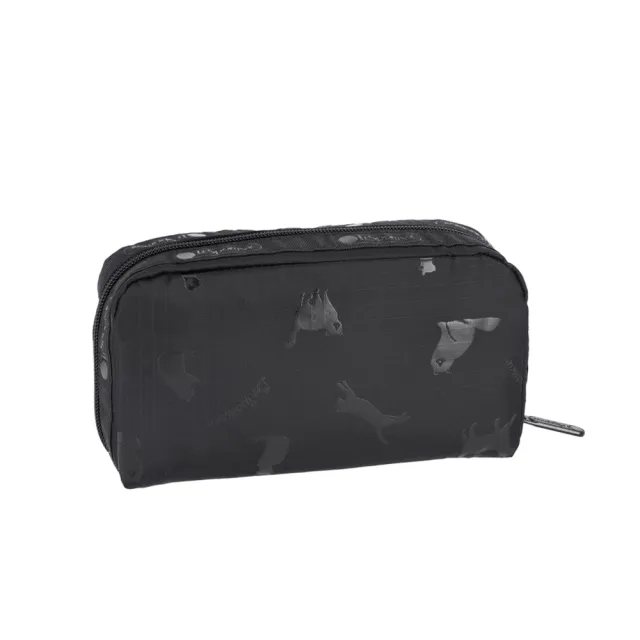 【Lesportsac】Rectangular Cosmetic 長形化妝包 收納包 送禮 禮物 推薦 女包(黑貓印花)
