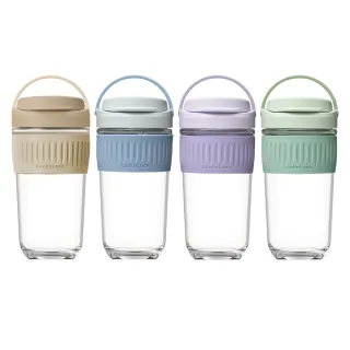 【LocknLock 樂扣樂扣】官方直營 清新手提耐熱玻璃隨行杯 500ml(四色任選/隨行杯/咖啡杯/玻璃杯)
