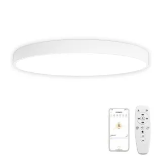 【聚美照明】吸頂燈 防藍光護眼燈 純白40cm 4200lm app全光譜(附無線遙控/臥室led吸頂燈/三色無極調光)