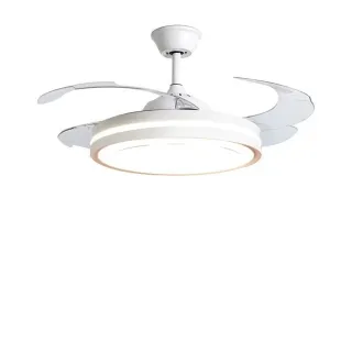 【聚美照明】吊扇燈 LED智能隱形吊扇 42寸雙控變頻（128W）智能高亮護眼款(客廳風扇燈/三色變光/智能遙控)