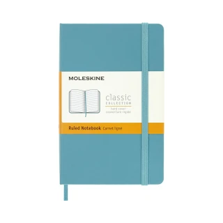【MOLESKINE】經典硬殼橫線口袋型筆記本- 珊瑚藍(筆記本)