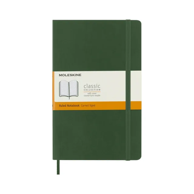 【MOLESKINE】經典軟皮筆記本(軟皮 L型 橫線 綠 筆記本)
