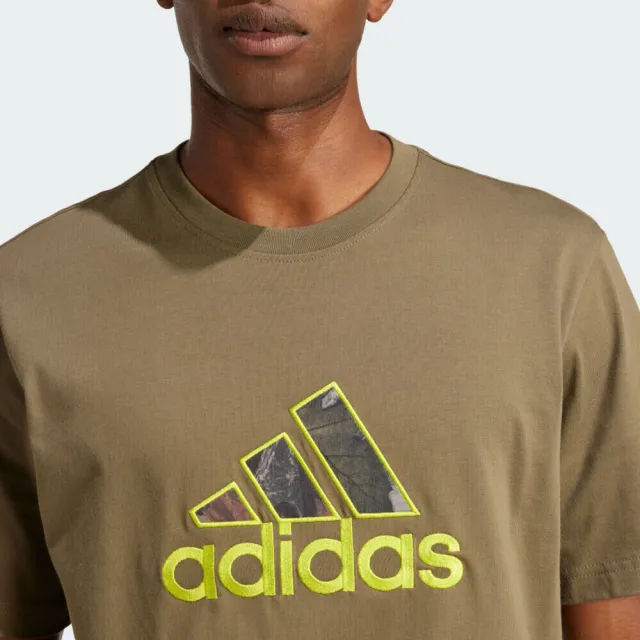 【adidas 愛迪達】愛迪達 Grfx Tee 男 T恤 運動上衣 休閒短袖 綠 亞版(JD5399)