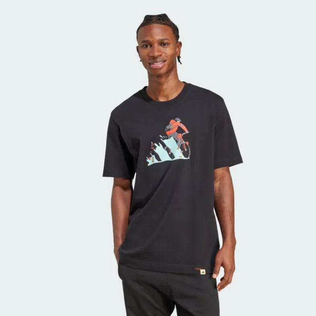 【adidas 愛迪達】愛迪達 M DDL Bike T 男 T恤 運動上衣 休閒短袖 黑 亞版(JM6495)