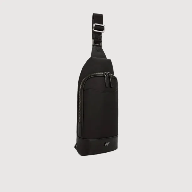 【BRAUN BUFFEL 德國小金牛】湯姆 胸包-黑色(BF542-TW22-BK) 男包送禮推薦