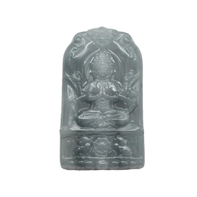 【藏古祥館】翡翠大日如來 SBA46 (宗教開運 翡翠 包掛 擺件 吊飾)
